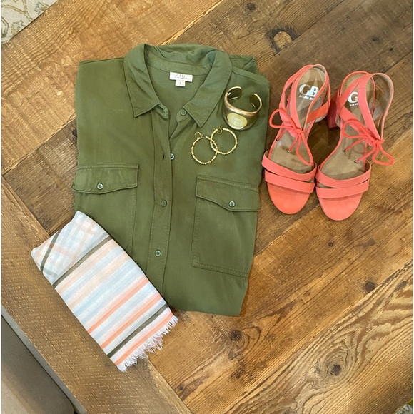 Gianni Bini Block Heel Sandal Size 9 Coral - Picture 12 of 12